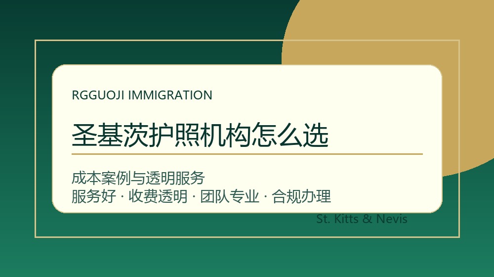 圣基茨护照机构怎么选与圣基茨护照办理成本案例示意图
